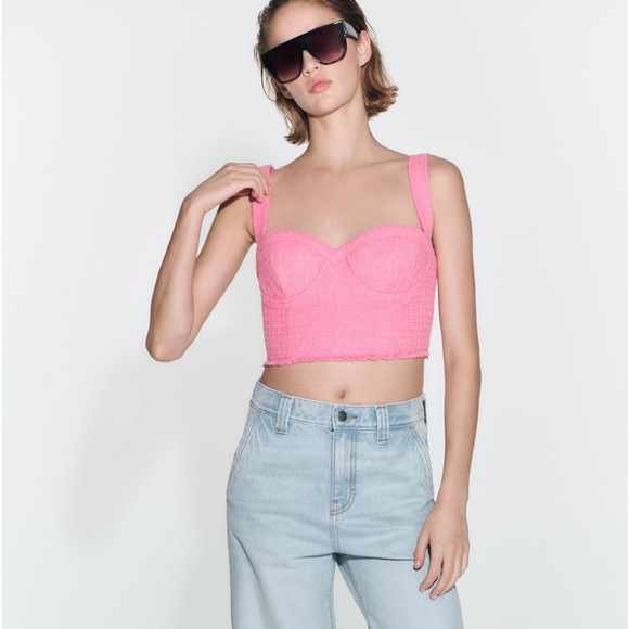 Zara Tops - (#34) ZARA Textured Bustier Top